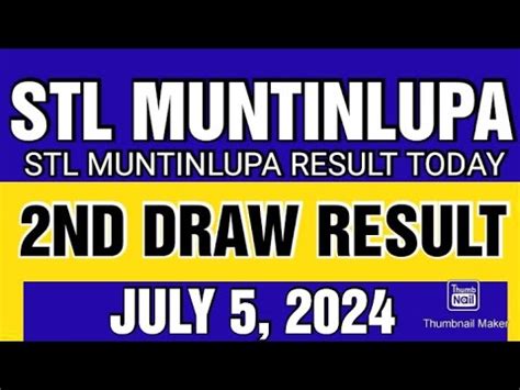 stl muntinlupa result today|STL Result Today July 5, 2024 .